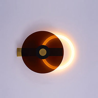 モダンなカラーの明るいアクリル製ラウンドLEDウォールスコンスランプ