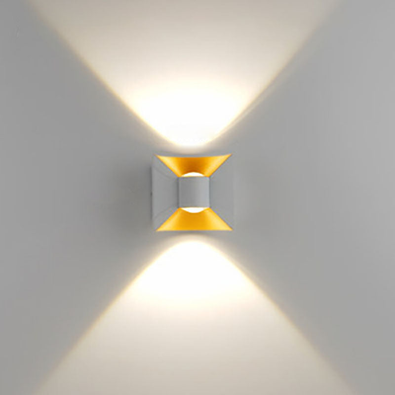 Contemporary Simplicity Waterproof Aluminum Square LED Wall Sconce Lamp For Outdoor Patio