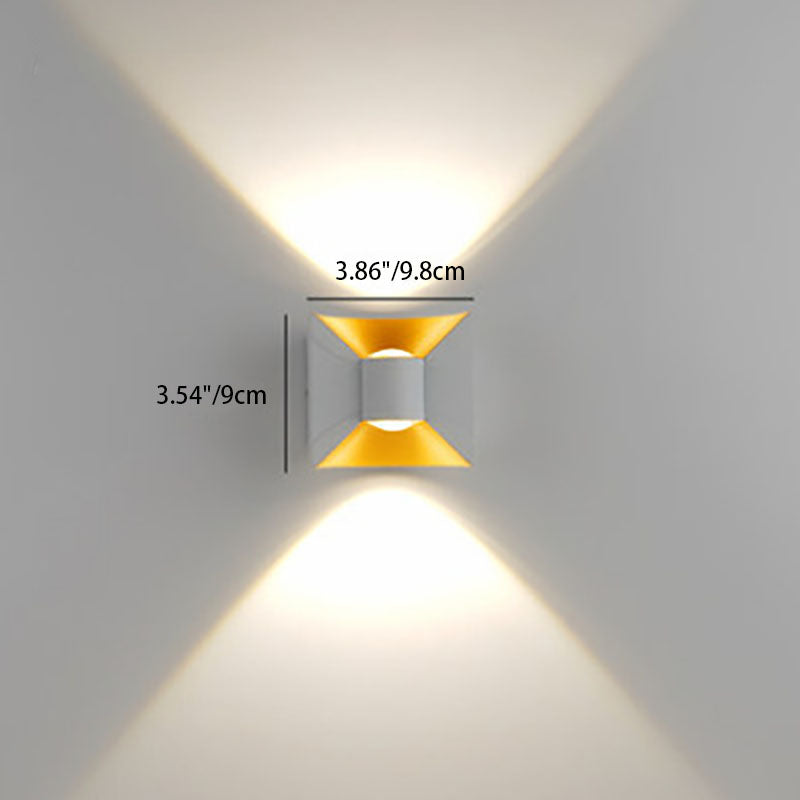 Contemporary Simplicity Waterproof Aluminum Square LED Wall Sconce Lamp For Outdoor Patio