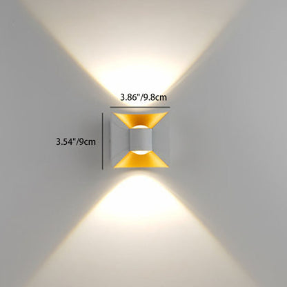 Contemporary Simplicity Waterproof Aluminum Square LED Wall Sconce Lamp For Outdoor Patio