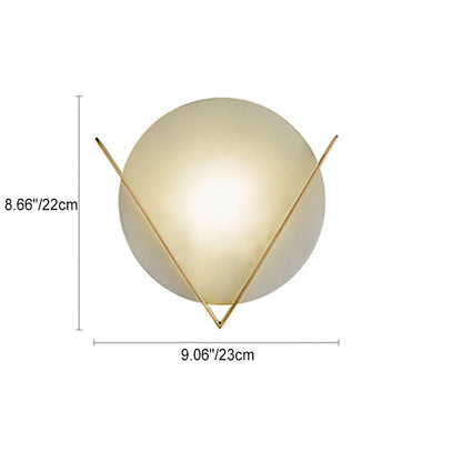 مصباح حائط LED دائري الشكل على شكل حرف V فاخر معاصر للممر 