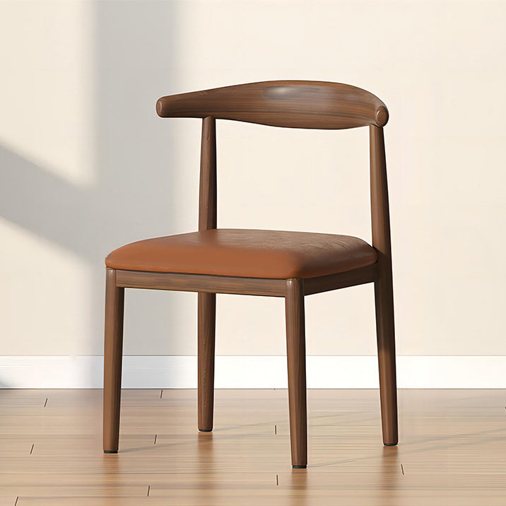 Modern Simplicity Microfiber Leather Fabric Carbon Steel Sponge Emulsion Square Dining Chair Backrest For Dining Room