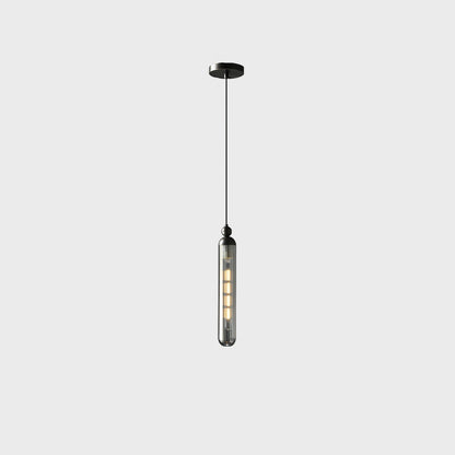 Contemporary Simplicity Brass Glass Strip 1-Light Pendant Light For Living Room