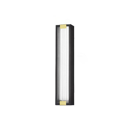 Modern Luxury Rectangle Acrylic Stainless Steel Waterproof LED Wall Sconce Lamp For Outdoor Patio