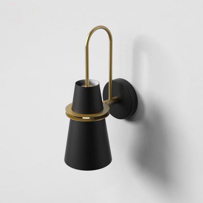 Contemporary Scandinavian Iron Cylinder Horn 1-Light Wall Sconce Lamp For Bedside