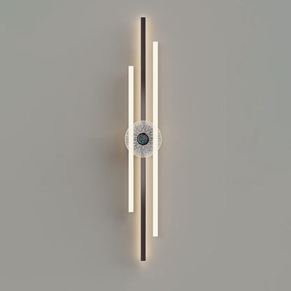 مصباح حائط LED من الألومنيوم بتصميم شريطي طويل وعصري بسيط لغرفة المعيشة 