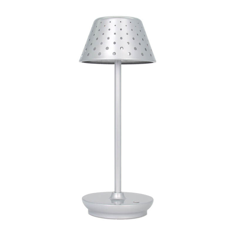 Modern Minimalist Perforated Wrought Iron USB Power-on LED Table Lamp
