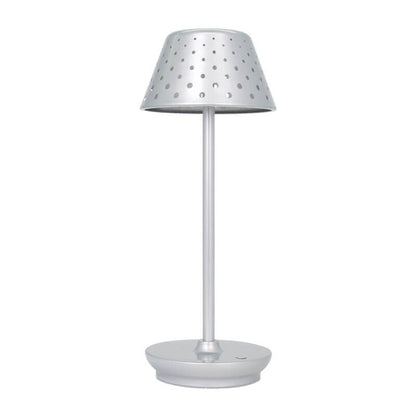 Modern Minimalist Perforated Wrought Iron USB Power-on LED Table Lamp