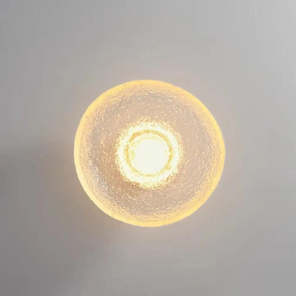 Contemporary Nordic Resin Wrought Iron Round LED Wall Sconce Lamp For Bedroom