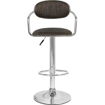 Contemporary Scandinavian Half Round Wicker Hardware Bar Stool Backrest For Dining Room