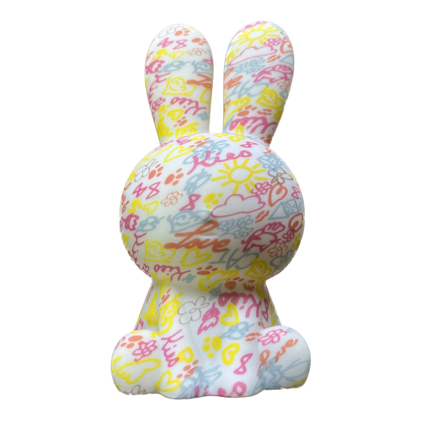 Creative Painted 3D Printed Rainbow Rabbit LED Night Light Table Lamp