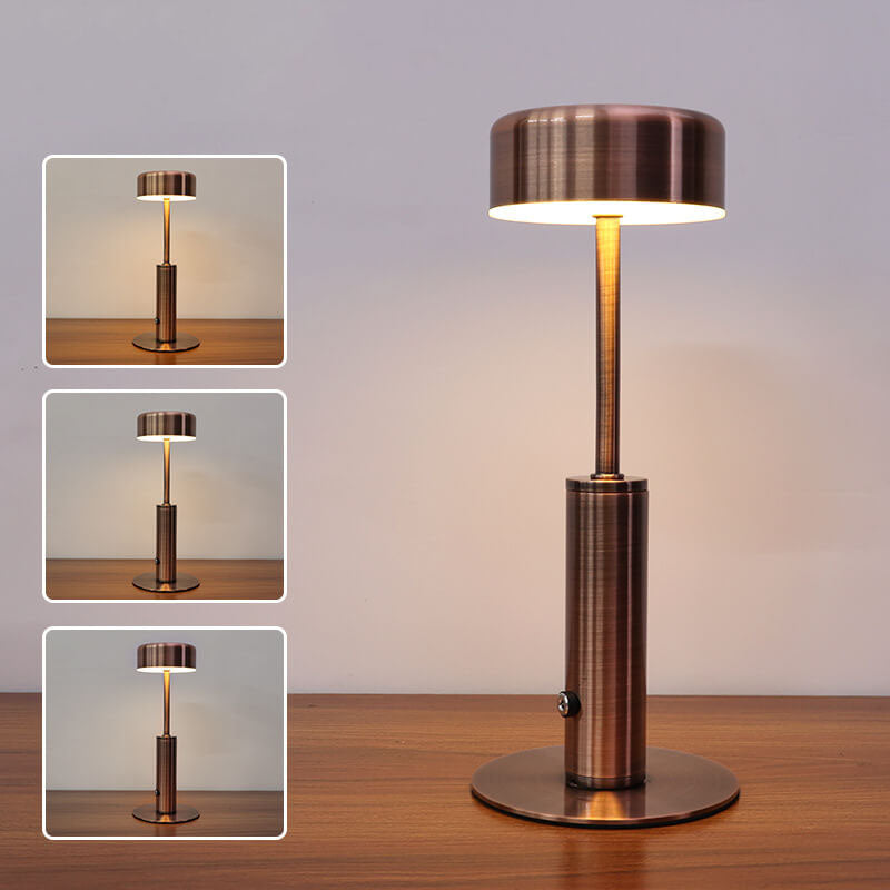 Creative Retro Cylindrical LED Charging Night Light Table Lamp