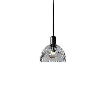 مصباح LED حديث إبداعي على شكل قبة من الكريستال والنحاس 