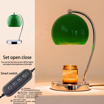 Contemporary Scandinavian Iron Stainless Steel Round Ball 1-Light Melting Wax Table Lamp For Bedroom