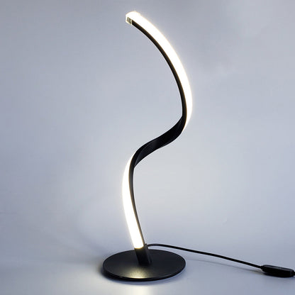 Modern Minimalist Iron Aluminum PVC Line LED Table Lamp For Study