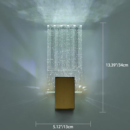 مصباح حائط LED كريستالي مربع الشكل بتصميم عصري بسيط لغرفة المعيشة