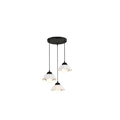 مصباح معلق سيراميكي من Nordic Rustic Hardware بإضاءة 1/3 
