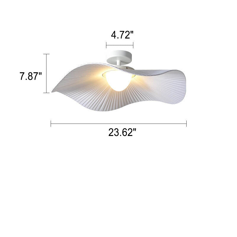 مصباح LED شبه مدمج بتصميم ورقة اللوتس القماشية الإبداعية الحديثة 