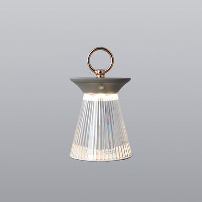 Contemporary Simplicity Iron Acrylic Semi-Conical Portable LED Table Lamp Night Light For Bedroom