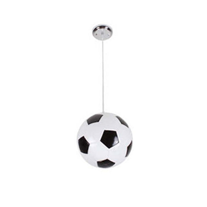 Contemporary Creative Iron Glass Basketball Shade 1-Light Pendant Light For Bedroom