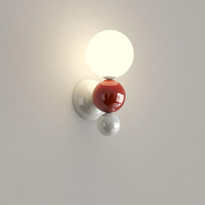 Modern Cream Style Children's Wrought Iron Sphere 1-Light Wall Sconce Lamp