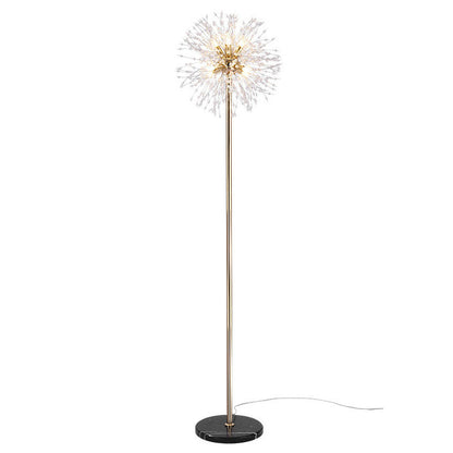 Modern Creative Dandelion Shade Crystal  Aluminum  Marble Base 8/9-Light Standing Floor Lamp
