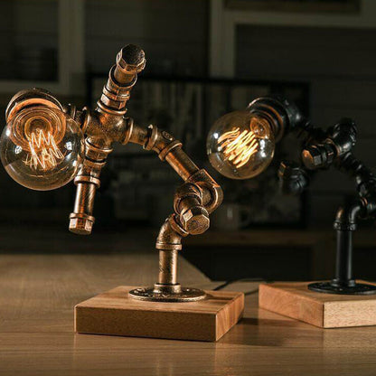 Retro Industrial Robot Eye Protection Iron 1-Light Table Lamp