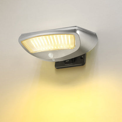 Solar Stainless Steel Body Sensor LED Outdoor Wall Sconce Lamp