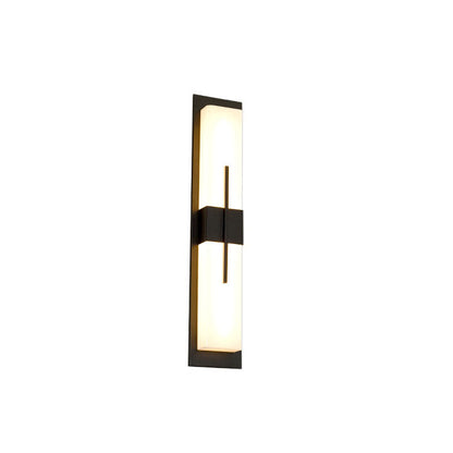 Outdoor Minimalist Rectangular Stainless Steel Acrylic LED Waterproof Wall Sconce Lamp