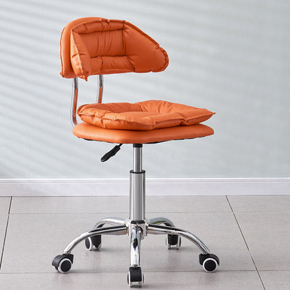 Modern Minimalist Square Cushion Faux Leather Metal Bar Stool Backrest Height Adjustable For Dining Room