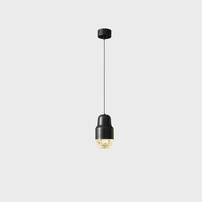 Modern Light Luxury Cylindrical Copper Acrylic LED Pendant Light