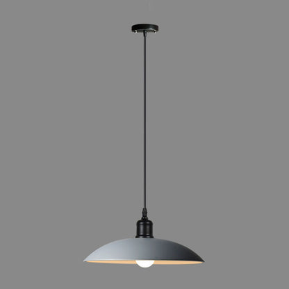 Industrial Simple Personality Wrought Iron Disc 1-Light Pendant Light