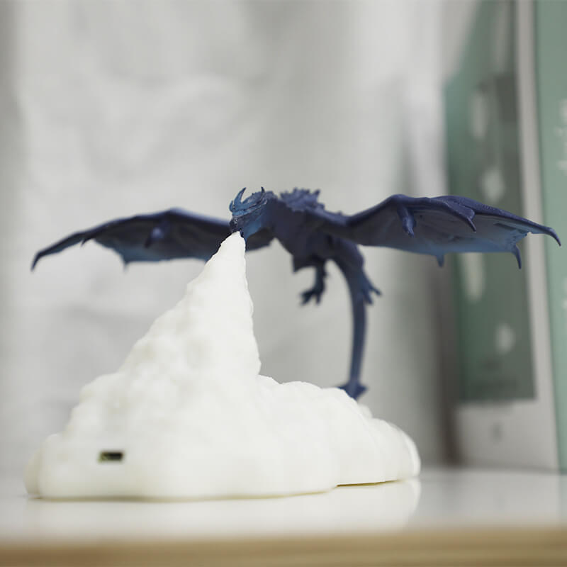 Creative 3D Printed Volcano Dragon LED Night Light Table Lamp