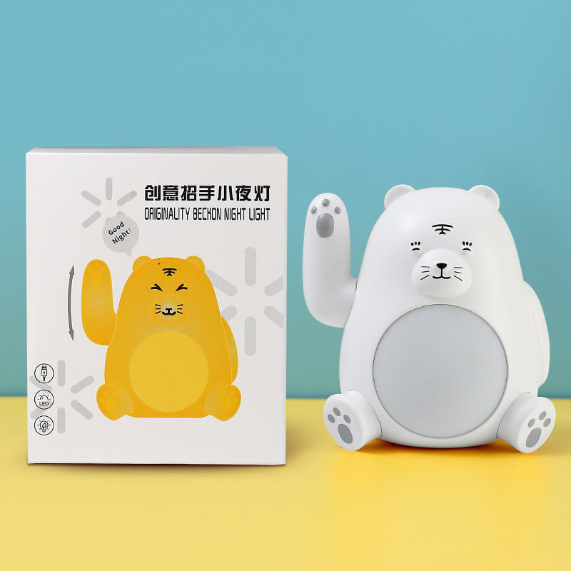 Modern Creative Tiger Silicone LED USB Rechargeable Pat Night Light