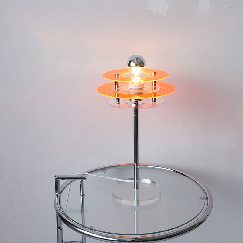 Modern Acrylic Space Saucer Design 1-Light Table Lamp
