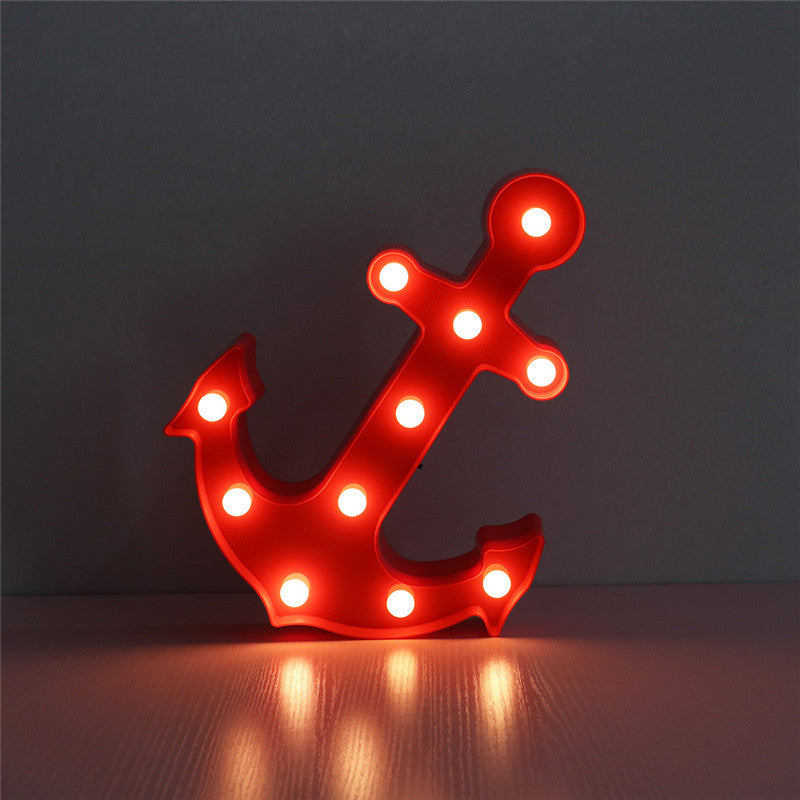 Scandinavian Modern Boat Anchor ABS Battery LED Wall Sconce Lamp