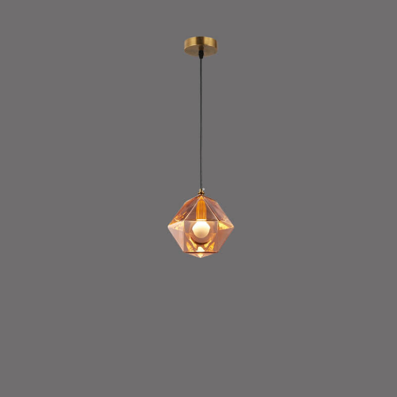 Nordic Light Luxury Wrought Iron Glass 1/3-Light Chandelier