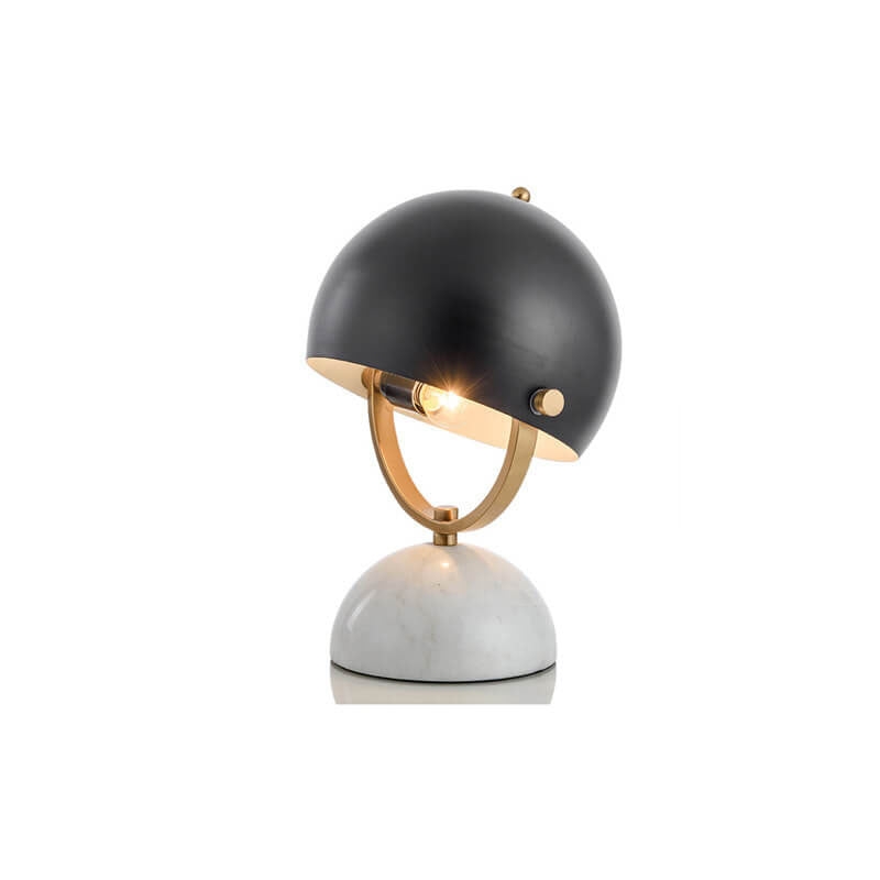 Modern Creative Round Marble Base Rotatable 1-Light Table Lamp