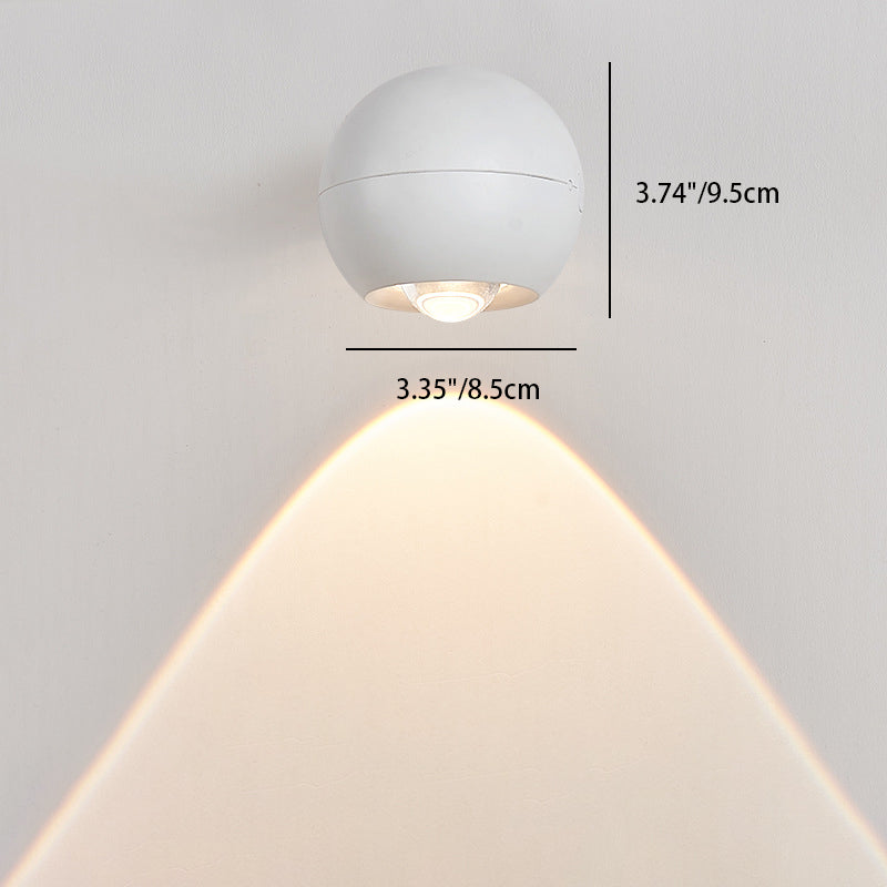 Modern Minimalist Orb USB ABS LED Wall Sconce Lamp For Bedroom