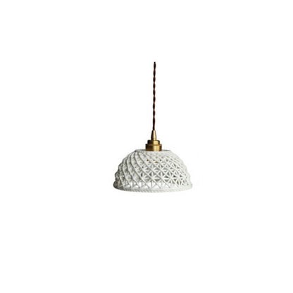 Vintage Ceramic Lattice Design 1 - Light Pendant Light