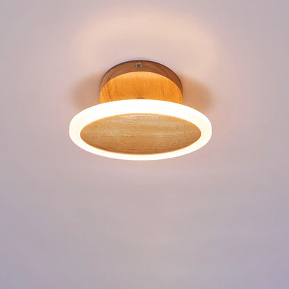 مصباح سقف LED بيضاوي الشكل بتصميم عصري بسيط مع قاعدة شبه مستوية 