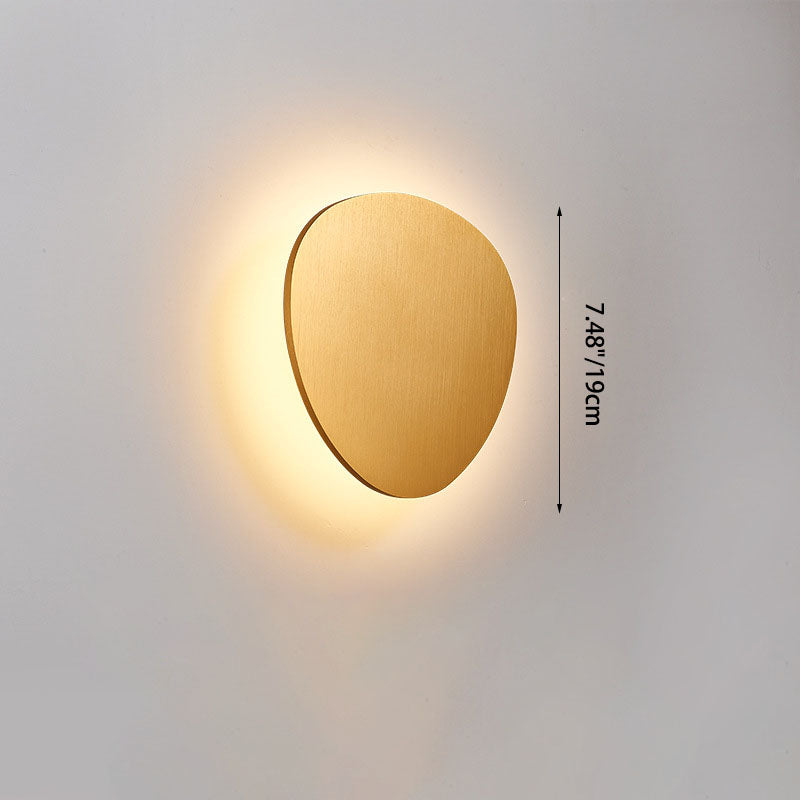 Contemporary Scandinavian Triangle Round Aluminum Acrylic LED Wall Sconce Lamp For Bedroom