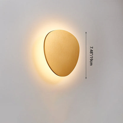 Contemporary Scandinavian Triangle Round Aluminum Acrylic LED Wall Sconce Lamp For Bedroom