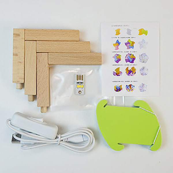 Creative DIY Round Hydrangea Combination Design LED Night Light Table Lamp