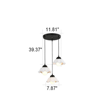 مصباح معلق سيراميكي من Nordic Rustic Hardware بإضاءة 1/3 