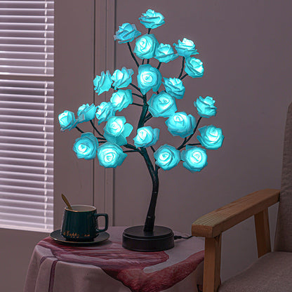 Simulation Tree LED Rose Tree  Decoration Table Lamp