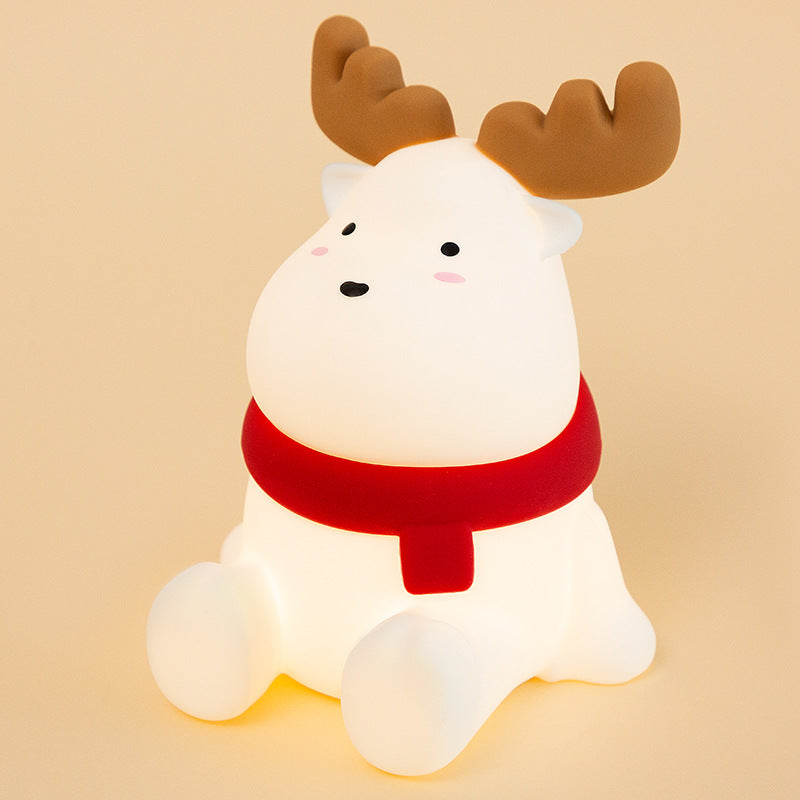 Modern Creative Moose Silicone LED Pat Night Light Table Lamp