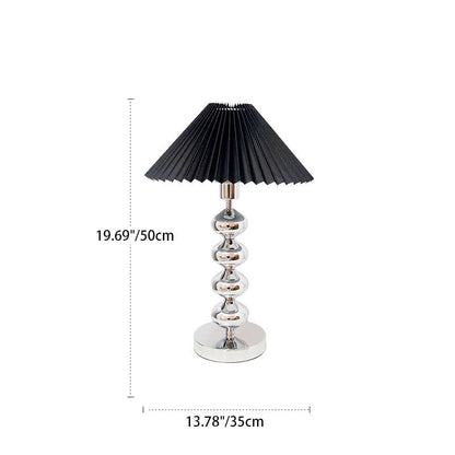 Modern Light Luxury Simple Wrought Iron Pleats 1-Light Table Lamp