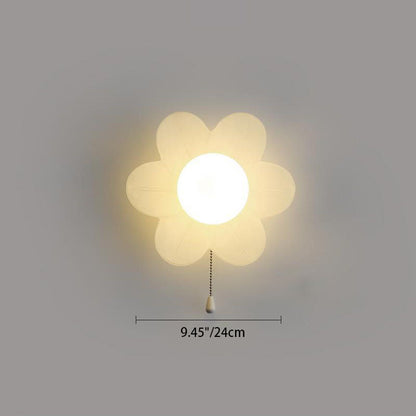 مصباح حائط LED بتصميم زهرة كريمية بسيط وحديث لغرفة النوم 