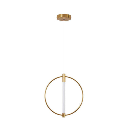 Nordic Modern Ring Wrought Iron Acrylic LED Pendant